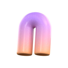 3d rendering - Abstract Gradient Object art, geometric shapes