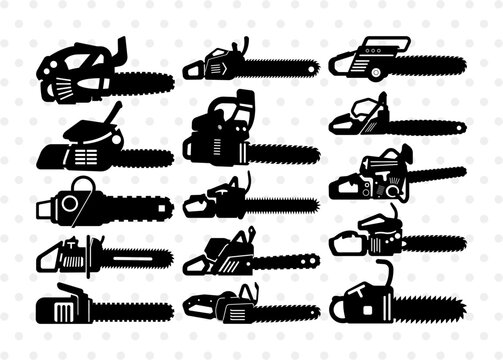 Chain Saw SVG, Chain Saw Silhouette, Logging Chainsaw Svg, Wood Cutting Machine Svg, Saw Svg, Wood Cutter, Cutter Tool Svg, Chain Saw Bundle