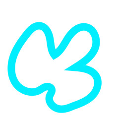 Obraz premium Blue Blob Outline Element