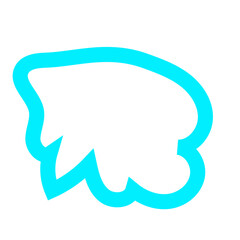 Blue Blob Outline Element