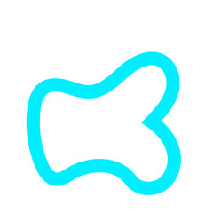 Blue Blob Outline Element