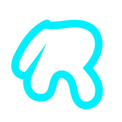 Blue Blob Outline Element