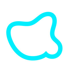 Blue Blob Outline Element