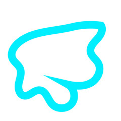 Blue Blob Outline Element