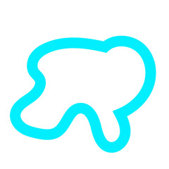 Blue Blob Outline Element