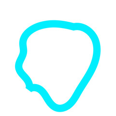 Blue Blob Outline Element