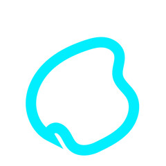 Fototapeta premium Blue Blob Outline Element