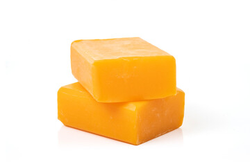 orange soap vitamin C with isolated on white background.