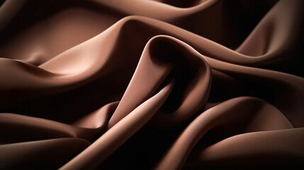 チョコレート色の布背景　Generative AI