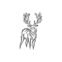 Tribal Animal Tattoo - Elk