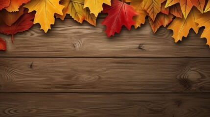 Naklejka na ściany i meble Thanksgiving Autumn Background, Generative Ai