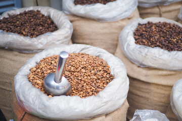 pistachios nuts selling at local market in turkey 