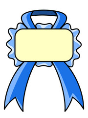 誕生日プレゼントなどに貼る角丸ラッピング用シール　青　（Affinity Designer版）
