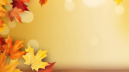 Thanksgiving Autumn Background, Generative Ai