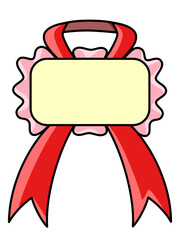 誕生日プレゼントなどに貼る角丸ラッピング用シール　赤　（Affinity Designer版）
