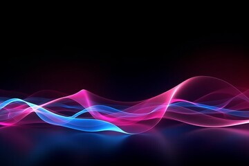 Obraz premium Transcendent Sci-Fi: Vibrant Neon Lines Transmitting Data in an Abstract Wallpaper, Generative AI.
