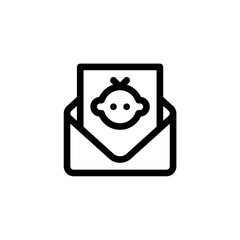 mail icon with black color