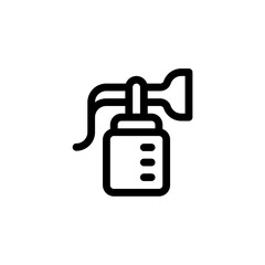 breast pump icon with black color