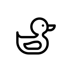 toy duck icon with black color