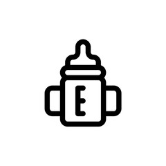 bottle feeding icon with black color