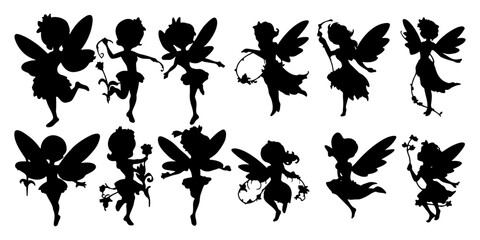 Obraz na płótnie Canvas fairy silhouettes 