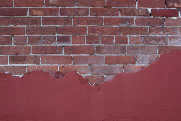 mur de brique peint pouvant servir de fond de page texturé ou d'arrière plan