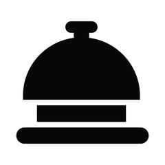 bell glyph icon illustration vector graphic