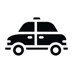 taxi glyph icon illustration vector graphic