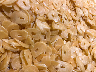 Kerupuk udang mentah, raw shrimp crackers, Kerupuk is a traditional Indonesian food that is usually eaten with rice