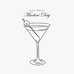 national martini day background template