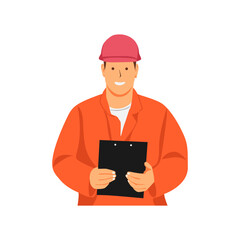 illustration of a man construction worker