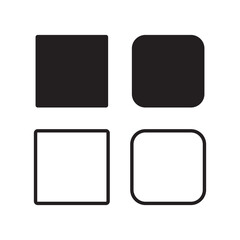 Square or rectangle shape icon isolated vector illustration.