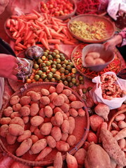 Vegetables and Seasoning that sold at Traditional Market
