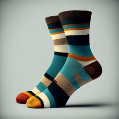 beautiful colorful striped socks