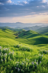 Naklejka premium green hills