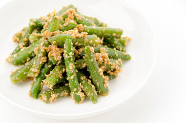 インゲンの胡麻和え