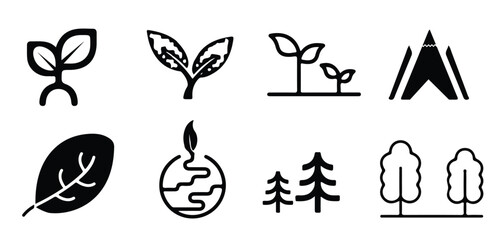 Simple set of ecology related line icons. Element for mobile and web application concept. Thin line vector icon for website design and development, app development. Premium plan.