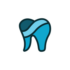 elegant teeth vector logo illustration.