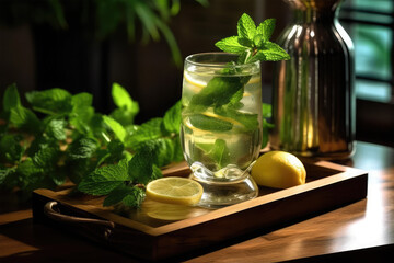 spring and summer drink glass background