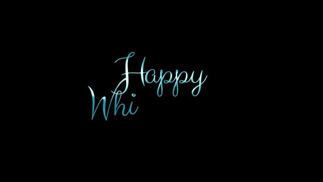 Whit Monday Animation Blue Lettering Text on Black Background. good for an opening something animation or for a celebrating