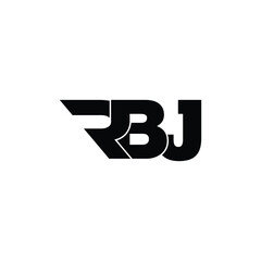 RBJ letter monogram logo design vector