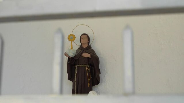 Figure of San Pascual, Catholic religion, in a chapel in Ibi, Alicante, Spain.