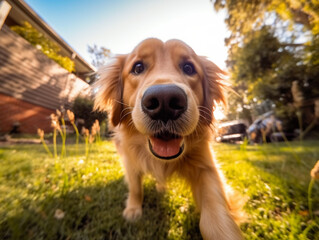 Golden Companion: Backyard Adventure of a Curious Retriever
