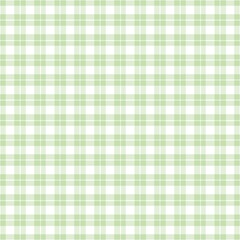 Seamless green and white tartan plaid pattern. 