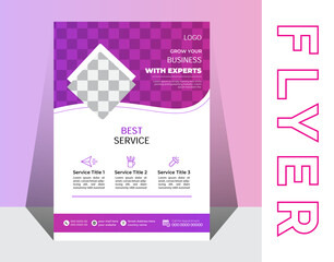 Corporate And Luxury Business Flyer Template Set. Business Flyer Layout. Business Brochure Flyer Design A4 Template.	