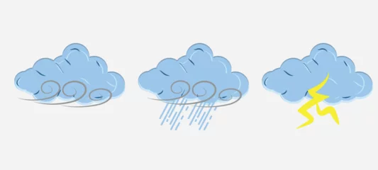 Foto auf Acrylglas flat weather cloud illustration vector file © Lentera Design