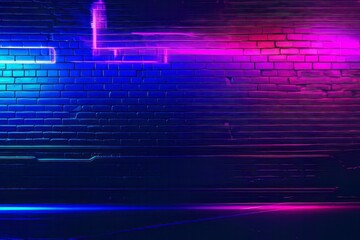 Electric Dreams: Immerse Yourself in the Cyberpunk Neon Night Background, Generative AI.