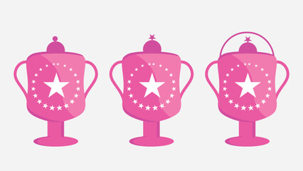 flat illustration trophy vector file