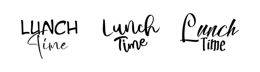 Lunch time with creatif font design.	