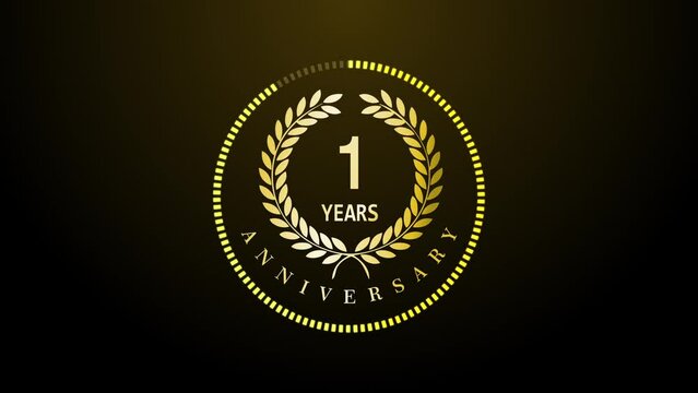 1th Year Celebration gold color luxury sparkling elegant